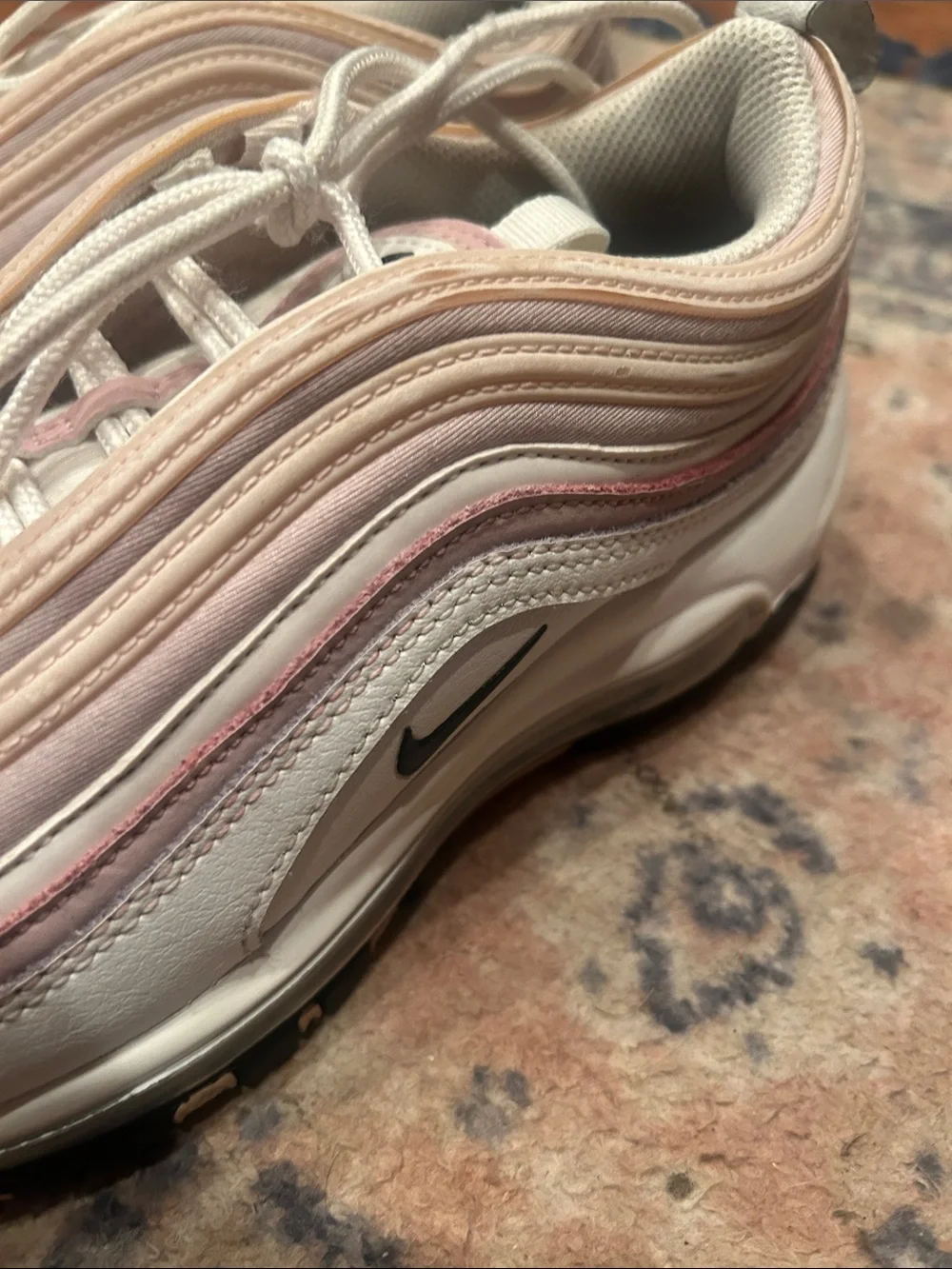 Nike Women’s Air Max 97 Sneakers - White, Light Pink & Beige